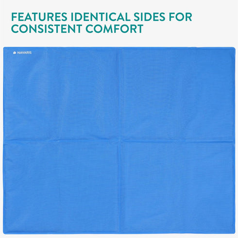 Navaris Gel Pet Cooling Mat with Durable Textiline Cover, Cooler Bed Mats for Dogs or Cats, 31.89 x 37.80 x 0.20