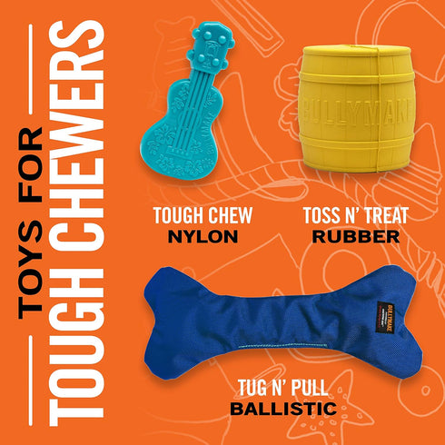 BULLYMAKE Nylon Turkey Leg Chew Toy for Dogs, Durable Toy for Aggressive Chewers, Made in USA