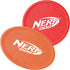 Nerf Dog Nylon Flyer Dog Toy, Flying Disc, Lightweight, Durable and Water Resistant, Great for Beach and Pool, 9 inch diameter, for Medium/Large Breeds, Two Pack, Orange and Red (8959)