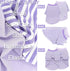 2 Pieces Stripe Dog Clothes for Small Dogs - Summer Dog Shirt, Cute Soft Puppy Clothes, XS~XXL (Purple, Medium)