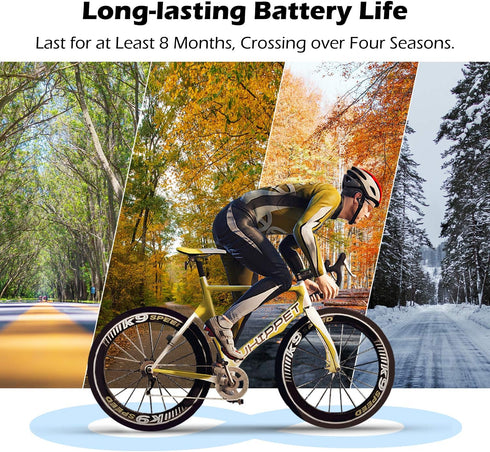 PRUNUS Wireless Waterproof Bike Speedometer and Odometer, Big LCD Screen, Touch Sensor for Outdoor Cycling