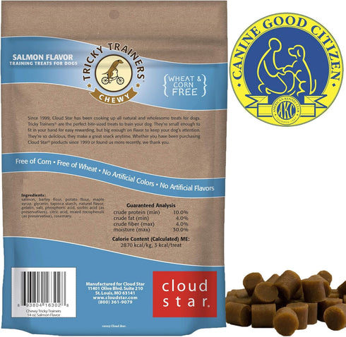 Cloud Star Tricky Trainers Chewy Dog Treats – Whole Grain Soft for Training, 14 Ounce (Pack of 2)