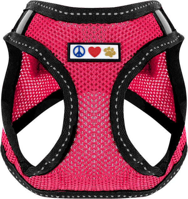 Pawtitas Dog Vest Harness Made with Breathable Air Mesh | All Weather Vest Harness for Large Dogs (Pink)