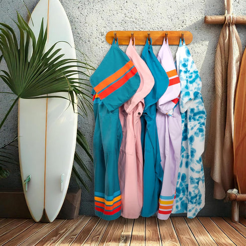 SUN CUBE Surf Poncho Changing Robe with Hood, Quick Dry Microfiber Wetsuit Changing Towel for Surfing Beach Swim