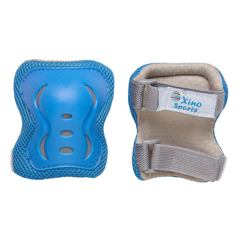 Kids/Youth Protective Gear Set, Knee Pads, Elbow Pads, Wrist Guards for Roller Skates, Skateboard, Blue