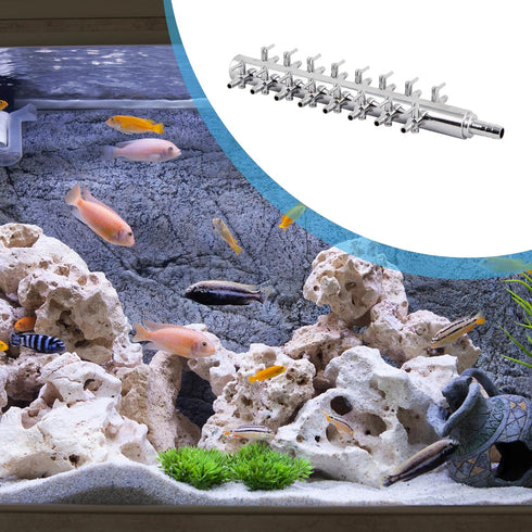 Air Control Valves, 16 Way Inline Manifold Air Flow Pump Tubing Splitter for Aquarium Fish Tank