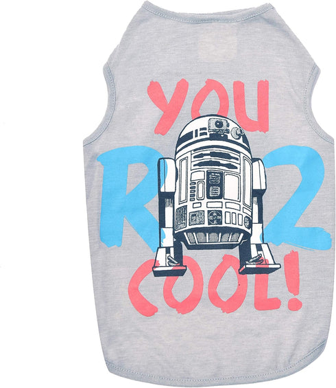 Star Wars for Pets 'You R2 Cool' Gray Dog Tank, X-Large, Soft and Comfortable Dog Shirt for Large Dogs