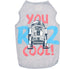 Star Wars for Pets Dog Tank, "You R2 Cool" Gray Shirt for Large Dogs, Soft, Cute, Comfortable Dog Clothing