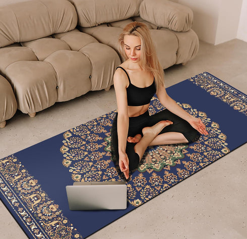nuveti TPE Large Yoga Mat, Non-Slip Exercise Fitness Mat with Carry Bag, Extra Thick for Home Workouts