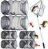 Wovnet 7 Pcs Fish Trap Minnow Trap Crab Trap Crawfish Trap Lobster Trap