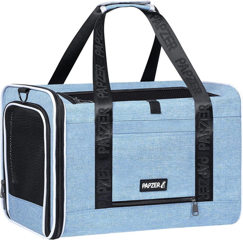 18x11x11 Inch Top Loading Medium Cat Carrier with Privacy Curtain, Soft-Sided Small Pet Travel Crate Vet Approved