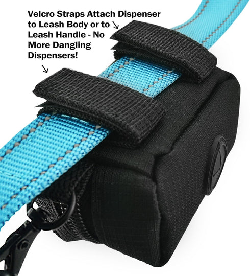 Wagtime Club Poop Bag Dispenser (Black) - Quick Waste Dispenser with Improved Design & 1 Free Roll