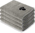 Chumia 4 Pack Absorbent Pet Grooming Towels, Soft Microfiber Quick Drying Dog Bath Towels (Gray, 16 x 31 Inch)