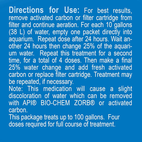 API FIN & BODY CURE Freshwater Fish Powder Medication, 10-Count Box