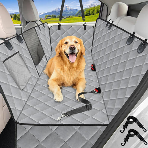 Kytely Dog Car Seat Cover for Back Seat,Waterproof Hammock with Mesh Window,