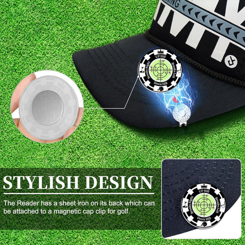 Golf Green Reader, 2 Pack, Golf Ball Marker with High Precision Horizontal Bubble, Gift for Men