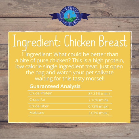 Freeze Dried Dog and Cat Treats, Chicken Breast, All Natural, High in Protein, 8oz, Made in USA, Essential Nutrition