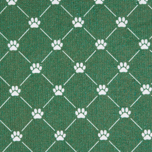 10x18, Bone Dry Machine Washable, Ultra Absorbent Pet Mat, Hunter Green Trellis Print