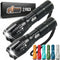 Gorilla Grip Powerful LED 750 FT Water Resistant Tactical Flashlight, High Lumens Ultra Bright, 2 Pack Black