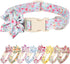 Beirui Cute Spring Dog Collar - Lightweight Soft Girl Dog Collar with Flower, Adjustable Floral Pet Collar for Small