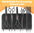 6 1 Set (Set, TOPGOOSE Dog Grooming Scissors Kit, Professional in Pet Scissors Sharp Shears - Straight, Thinning