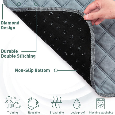 Eterish Reusable Washable Pee Pads for Dogs, Extra Large 47'' x 47'' 2 Pack, Waterproof Whelping Potty Pads