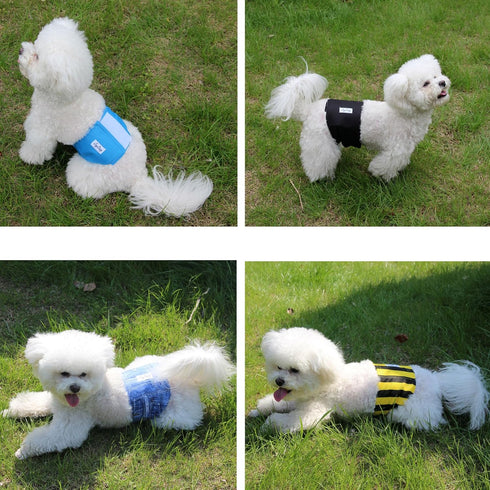 Reusable Dog Belly Bands for Male Dogs - 5 Pack Premium Washable Diapers, XS Size