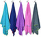 Flow Microfiber Quick Dry Swim Towel - Pool Towels for Competitive Swimming (Blue, Large 60” x 30”)