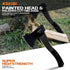 KSEIBI Wood Axe - 14 Inch Small Outdoor Camp Hatchet for Splitting Wood, Forged Steel Blade