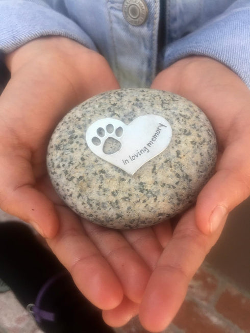 Comforting Dog Memorial Gift - Sympathy or Condolence Gift for Loss of Pet, In Loving Memory Stone by Whitney Howard
