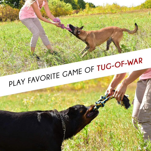Durable Dog Toys, Rope Chew Toys, Tug of War Toy for Large Breed, Small Breed Puppy Teething Toys (3 Count)