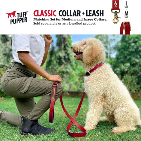 Tuff Pupper Classic Heavy Duty Dog Collar - 10x Stronger Than Leather, 100% Waterproof & Odor Proof with Rust-Proof