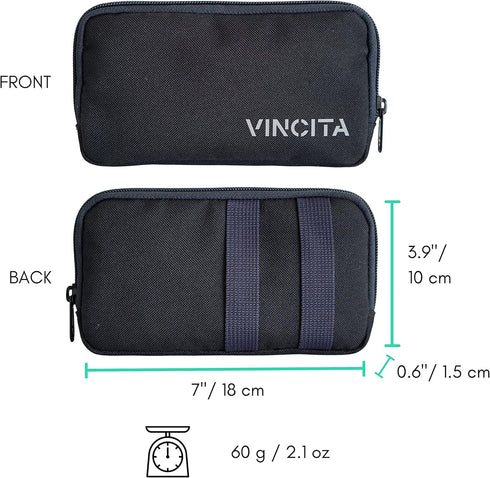 Vincita Essentials Case Tarpaulin - Cycling Wallet for Road Bike Cyclist, Tough Water-Repellant Fabric Storage Pouch