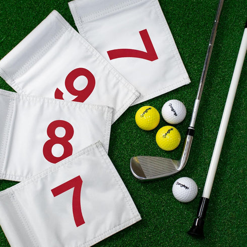 KINGTOP Numbered Golf Flag, 8x6 Inch Mini Practice Putting Green Flags, Upgraded Dual-Layer Nylon