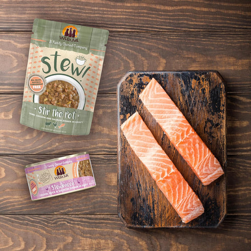 Weruva Classic Cat Stews! - Taco Stewsday with Beef, Chicken & Salmon in Gravy, 2.8oz Can (Pack of 12)