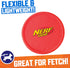 Nerf Dog Nylon Flyer Dog Toy, Lightweight Flying Disc, 9 inch diameter, for Medium/Large Breeds, Red