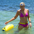 New Wave Swim Buoy - Swim Safety Float and Drybag for Open Water Swimmers, PVC 15 Liter Yellow
