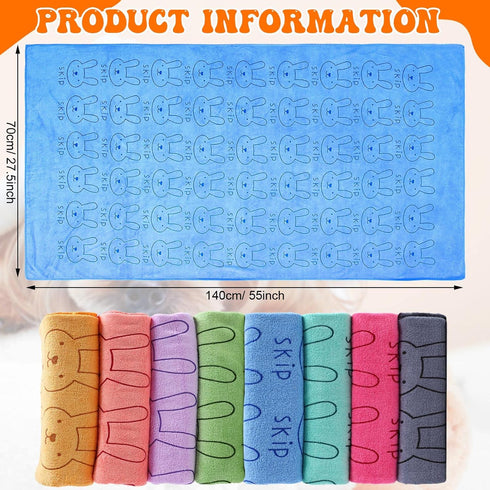8 Pcs Dog Drying Towels Bulk 55'' x 28'' - Absorbent Microfiber Bath Towels for Small Medium Large Dogs