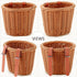 Kid's Bike Basket for Girls Small Woven Wicker Cruiser Bicycle Accessories with Handlebar Streamers Bell for Ages 3-13