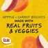7 Oz Dole for Pets Dog Biscuits Assorted Apple + Carrot Mix, Real Fruit and Vegetable Flavor Vegan Crunchy Treats, No