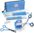 SCAREDY CUT NO Buzz Dog Clippers, Tiny Trim Safety Scissor, Silent Low Noise Grooming Clipper, Right Handed Blue
