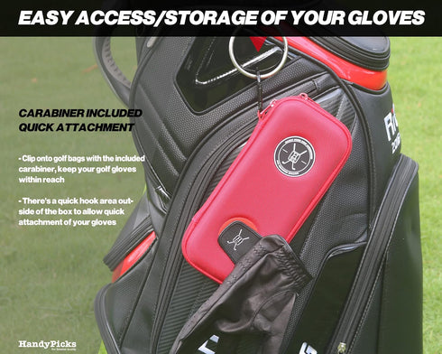Handy Picks Performance Golf Glove Case, Holder That Protects and Keeps Golf Gloves Neat and Dry