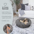 Best Friends by Sheri Ultra Calming Pouf Bed, Luxury Donut Dog Bed, Gray, Small 23x23