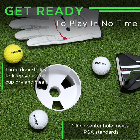 KINGTOP Golf Hole Cup – Golf Accessories for Backyard Practice Putting Green, 4 Inches and 6 Inches, Fit PGA/USGA