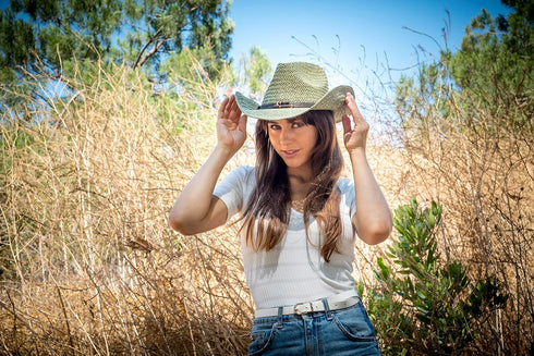 Old Stone Cowboy Cowgirl Hat for Men Women, Wide Brim Sun Hat, Western Style