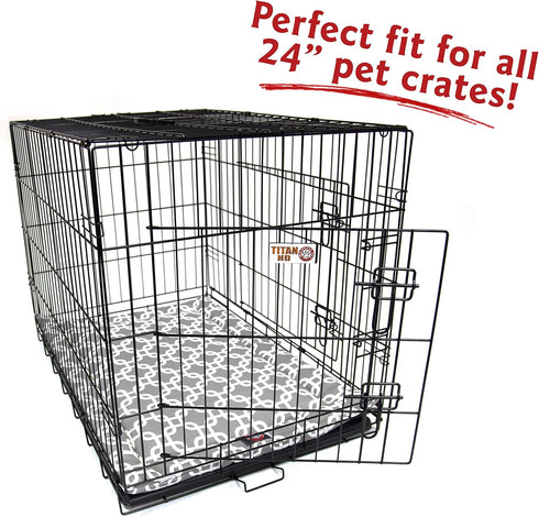 24" Links Gray Crate Dog Bed Mat by Majestic Pet Products