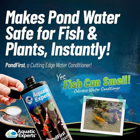 PondFirst Pond Water Conditioner - Concentrated Instant Dechlorinator for Fish Ponds, 500 ml