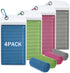 Hemndic 4 Pack Cooling Towels (40"x12"), Soft Breathable Cooling Towels for Neck and