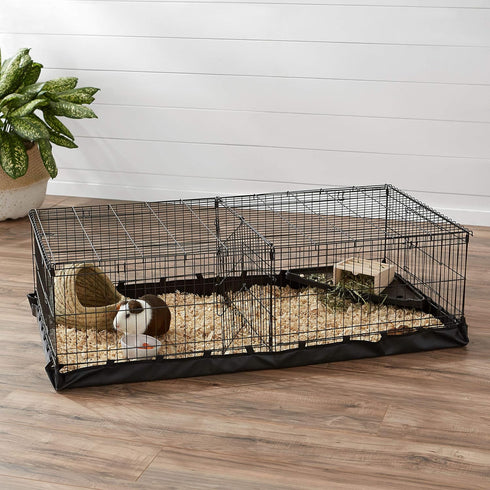 Set, 47.6"L 24.2"W 14"H, Amazon Basics Leakproof Canvas Bottom Guinea Pig Cage, Easy to Clean Small Animal Habitat