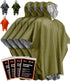 PREPARED4X Emergency Rain Poncho with Mylar Blanket Liner - Heavy Duty Waterproof Camping Gear